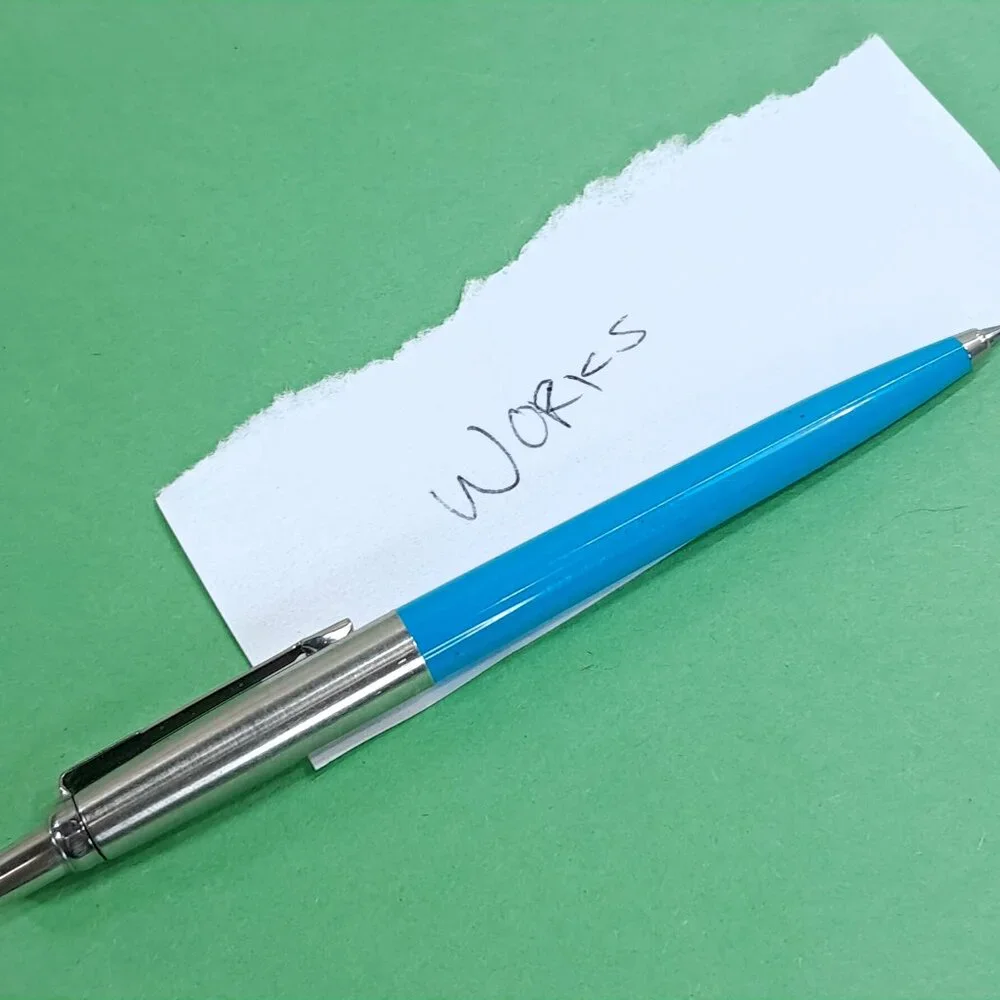 Parker‎ Jotter Pen teal blue turquoise Ballpoint magenta arrow Made UK  Vintage